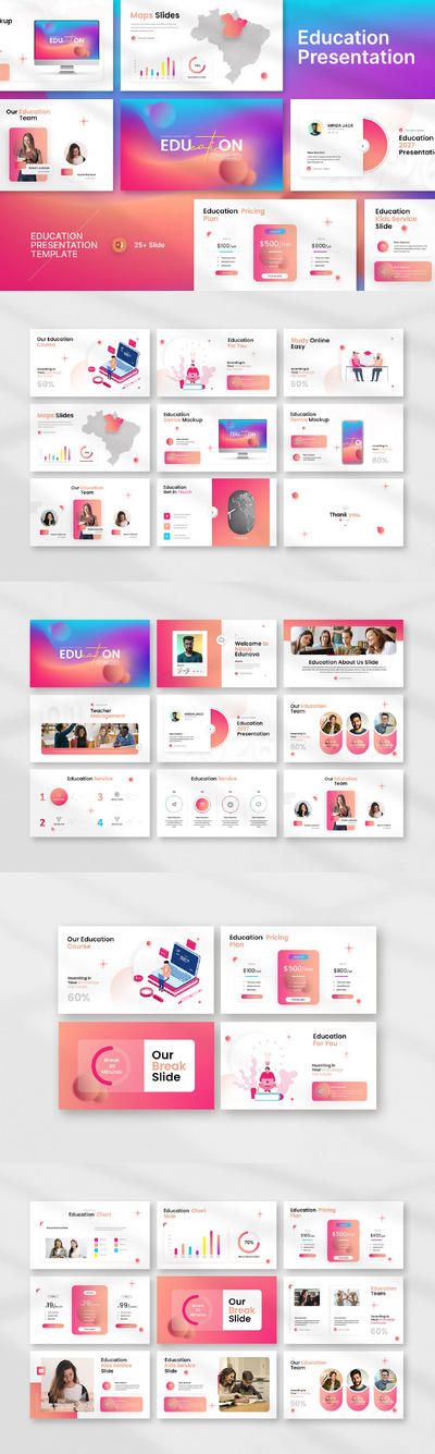 教育简报PPT模版 (PPTX)