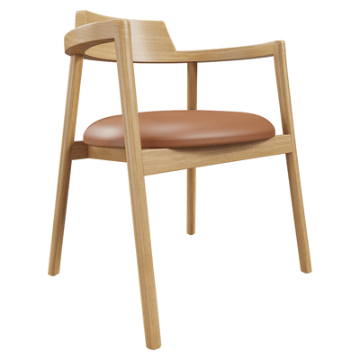 B&T Design Alek Wooden木质餐椅3D模型（OBJ,FBX,MAX）