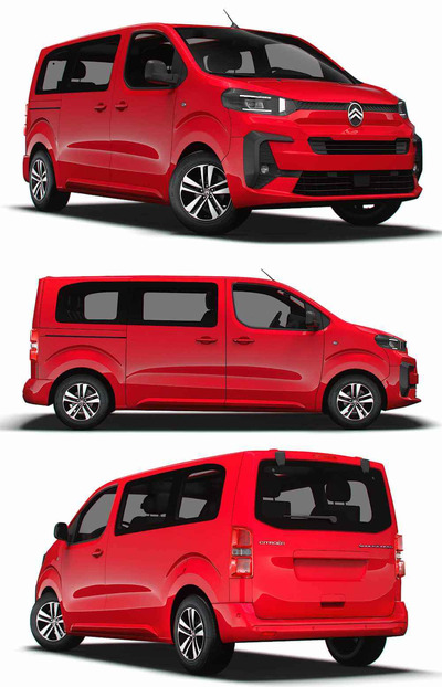 2024款雪铁龙Citroen e SpaceTourer M电动MPV汽车3D模型（OBJ,FBX,MAX,LWO,C4D）