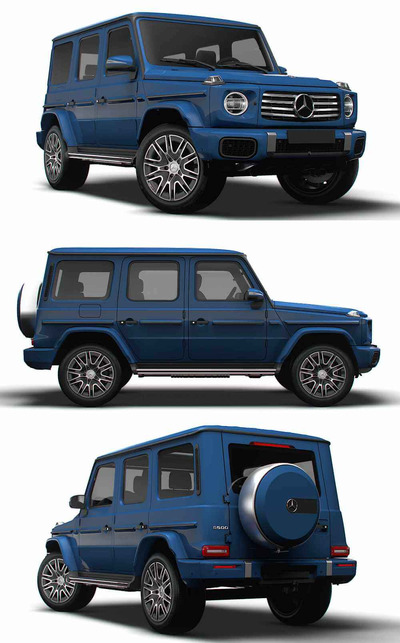 2024款奔驰Mercedes Benz G 500 Manufaktur越野车 汽车3D模型（OBJ,FBX,MAX,LWO,C4D）
