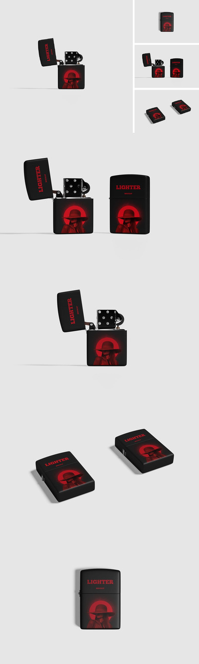 金属打火机样机 (PSD,PDF)