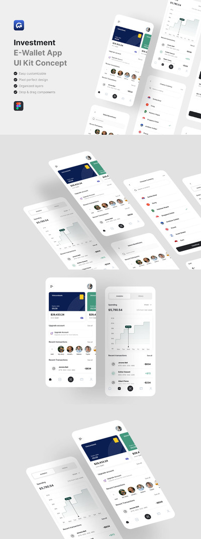 电子钱包应用APP UI KIT (FIG)