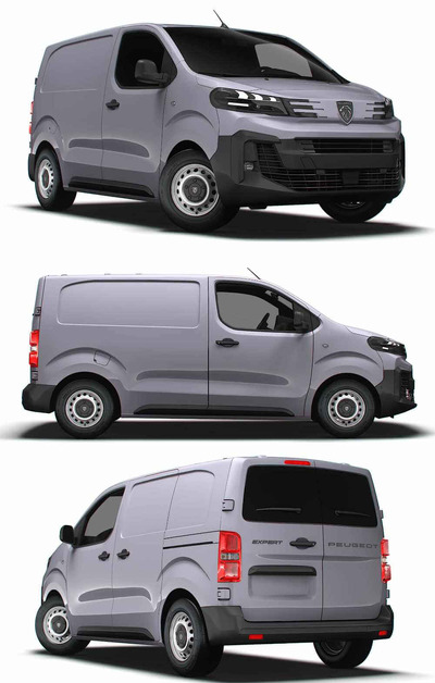 2024款标志Peugeot Expert Van L1厢式货车 汽车3D模型（OBJ,FBX,MAX,LWO,C4D）