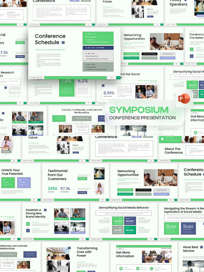 研讨会会议PPT模版 (PPTX)