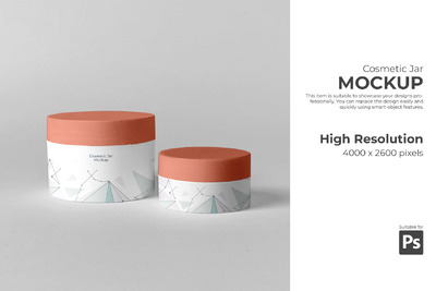 化妆品罐样机 (PSD)