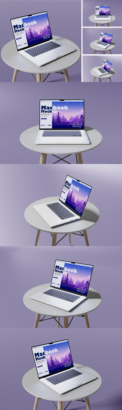 Macbook Pro 电脑样机 (PSD,PDF)