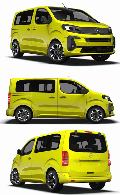 2024 Opel Zafira Life Electric Small电动商务车 汽车3D模型（OBJ,FBX,MAX,LWO,C4D）