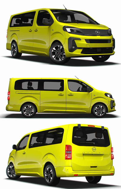 2024 Opel Zafira Life Electric Large电动商务车 汽车3D模型（OBJ,FBX,MAX,LWO,C4D）