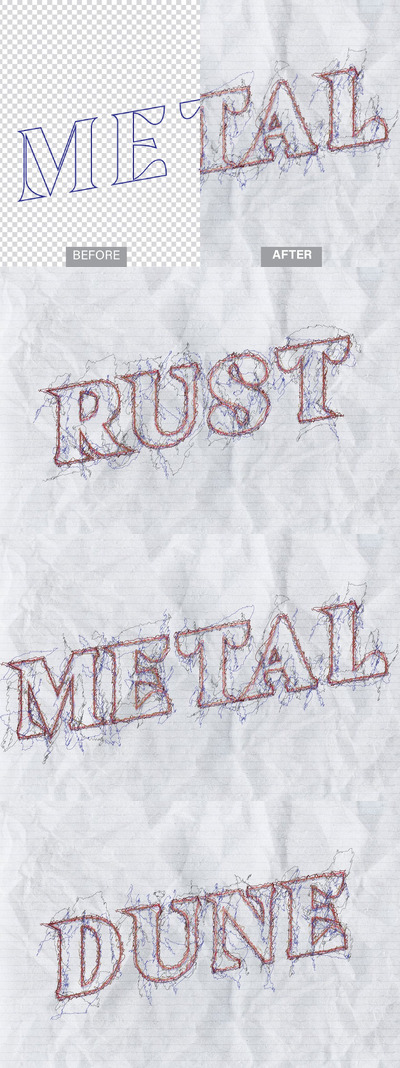 金属文字效果 (AI,EPS)