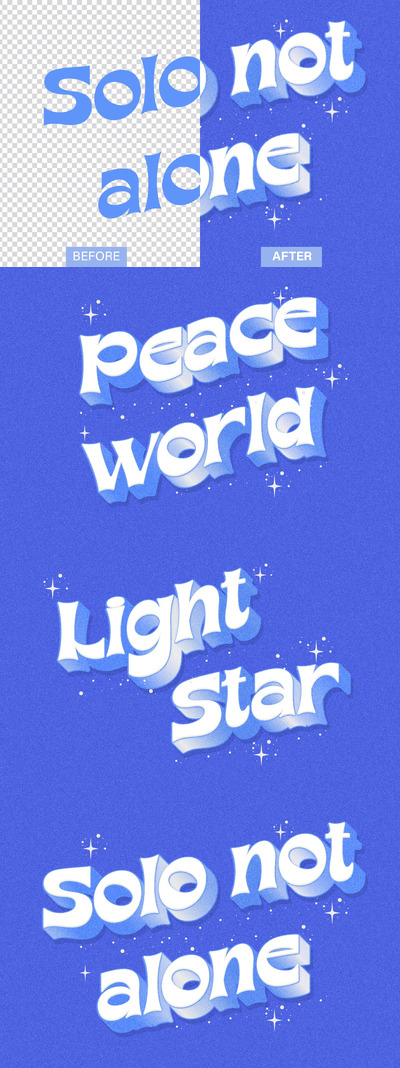 3D模糊文本效果 (AI,EPS)