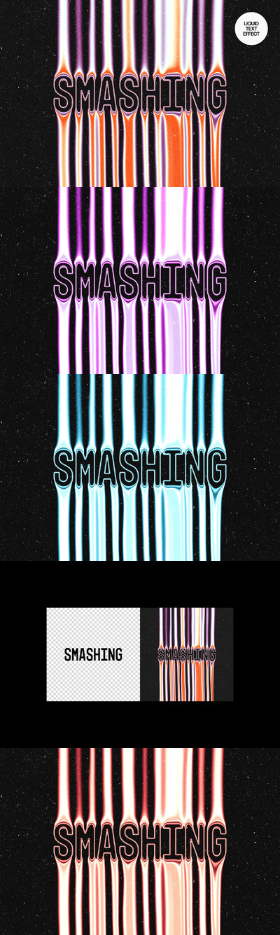 融化的墨水文字效果 (PSD)