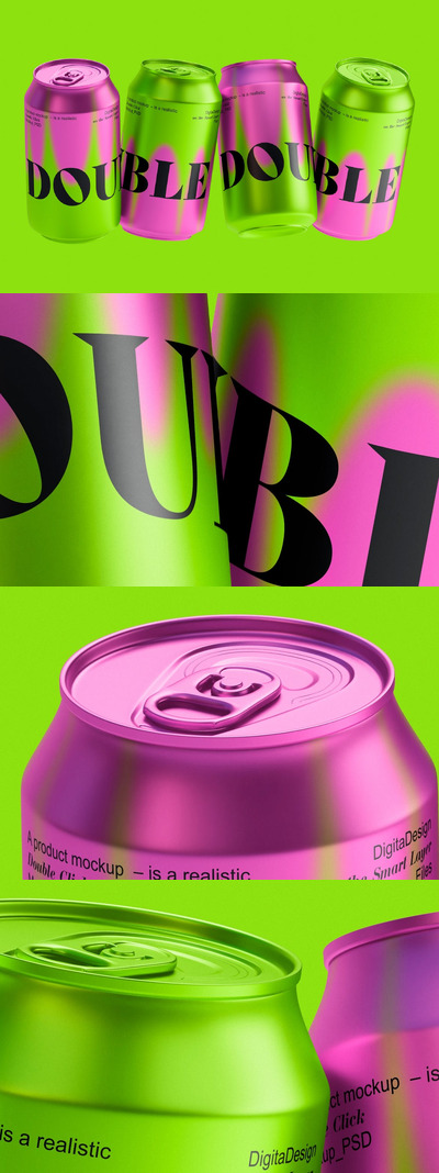 汽水罐易拉罐样机 (PSD)