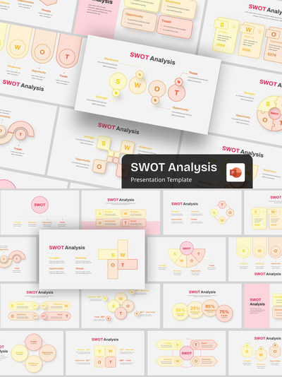 SWOT分析PPT模版 (PPTX)