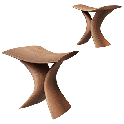 Porada TORII木质矮凳 坐凳3D模型（OBJ,FBX,MAX）