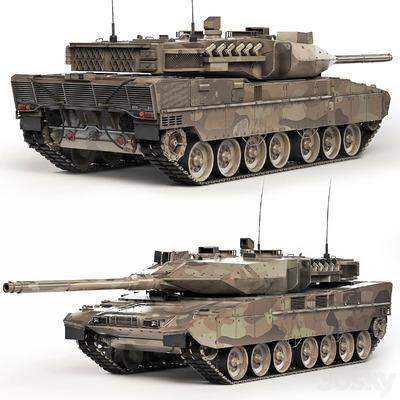 2016 Leopard 2A7V坦克3D模型（OBJ,FBX,MAX）