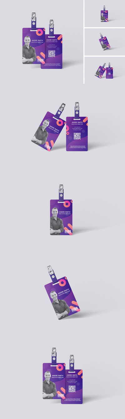 工牌ID卡样机 (PSD,PDF)