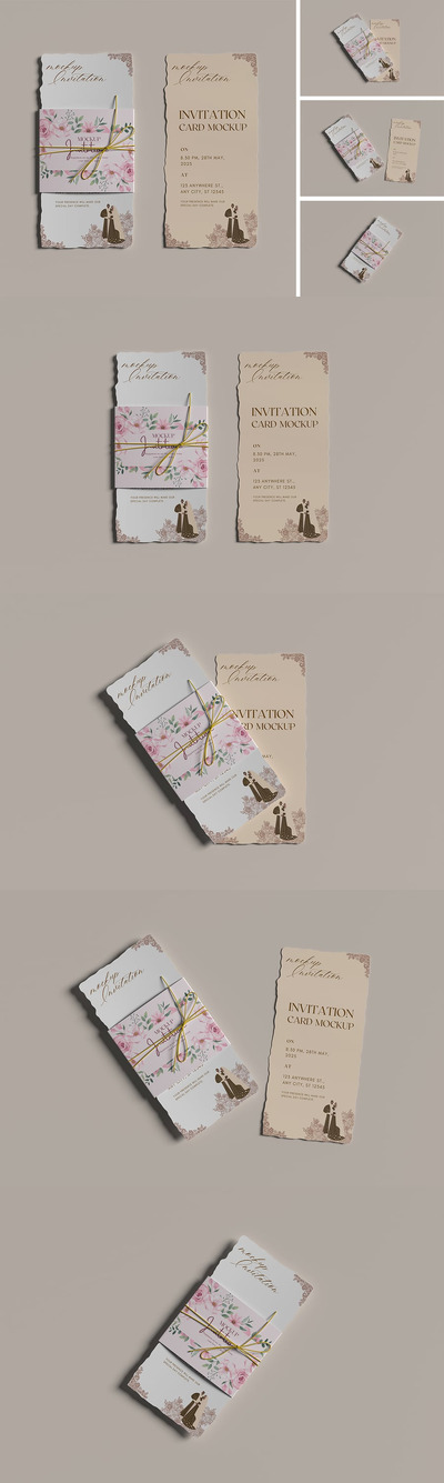 邀请卡样机 (PSD,PDF)