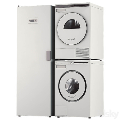 ASKO洗衣机 干衣机 烘干柜3D模型（OBJ,MAX）