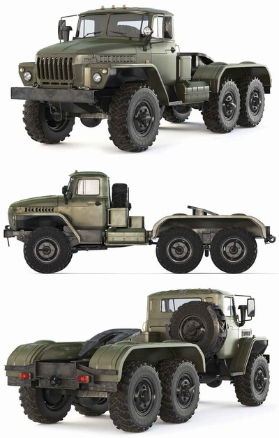 1978 Ural 4420卡车 牵引车3D模型（OBJ,FBX,MAX）