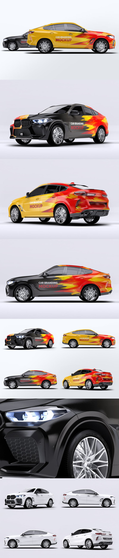 宝马 X6 汽车样机 (PSD)