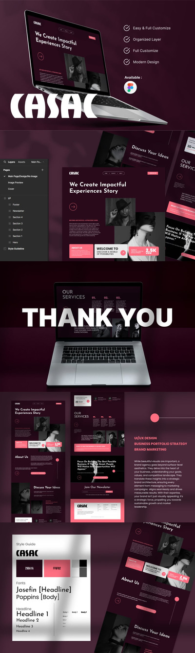 业务组合着陆页网页模版 (FIG)