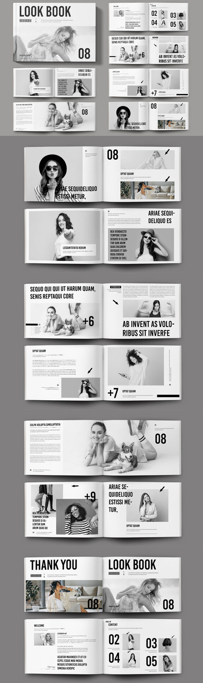 景观书布局横向画册模版 (INDD)