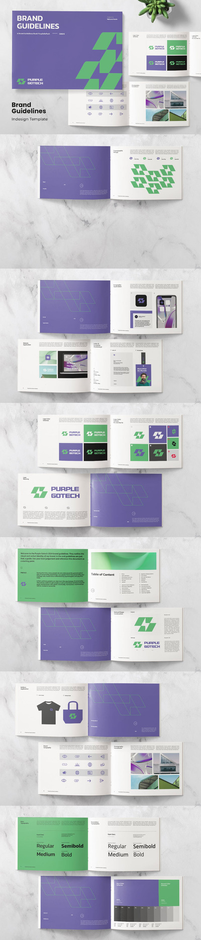 景观品牌指南画册模版 (INDD)