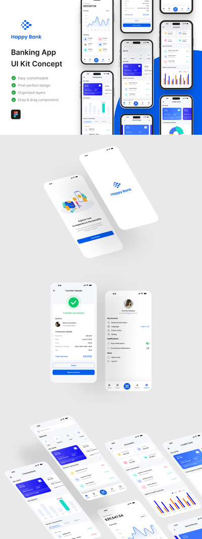 银行应用App UI Kit (FIG)