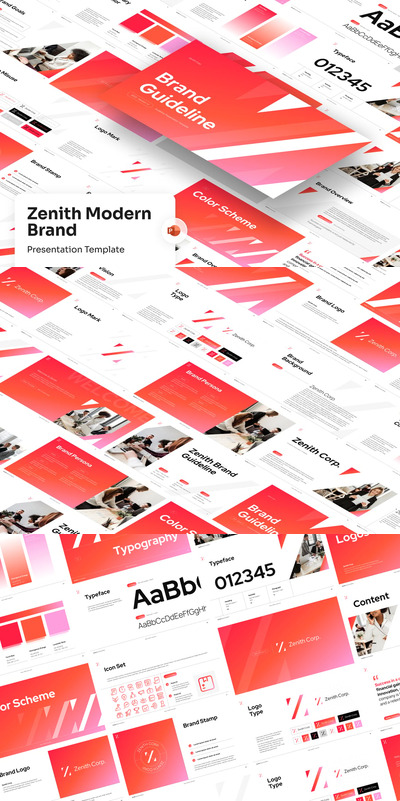 现代品牌指南 PPT模版 (PPTX)