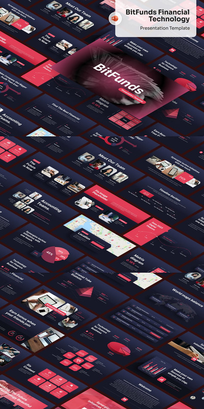 金融技术PPT模版 (PPTX)