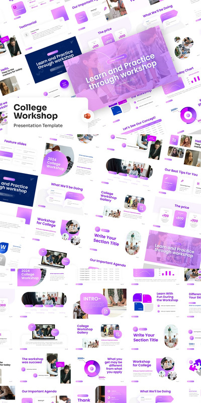 大学研讨会PPT模版 (PPTX)