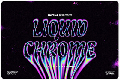 液体文字效果 (PSD)
