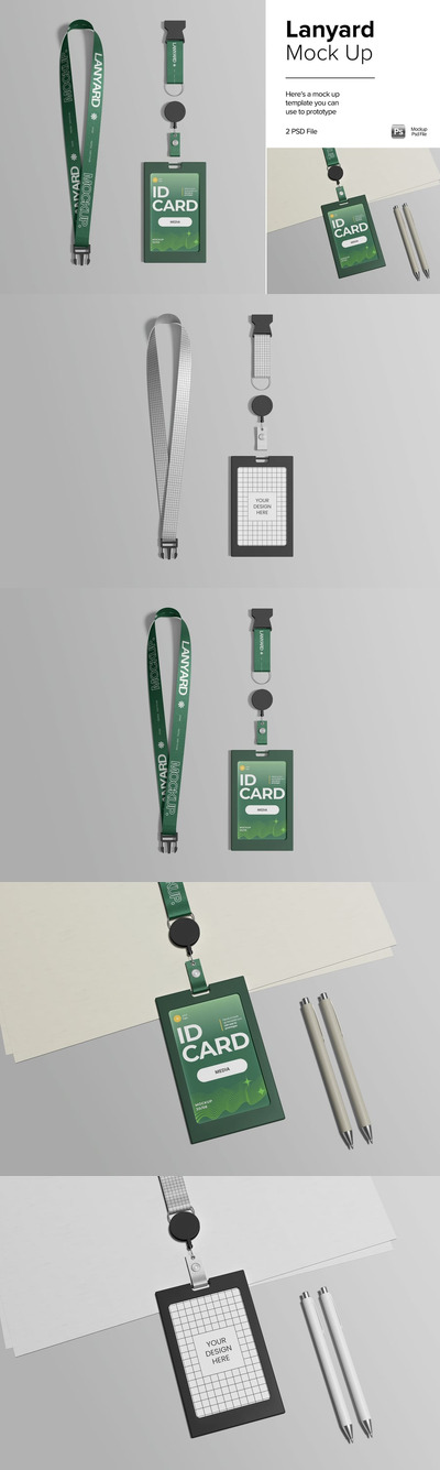 挂绳工牌模型 (PSD)