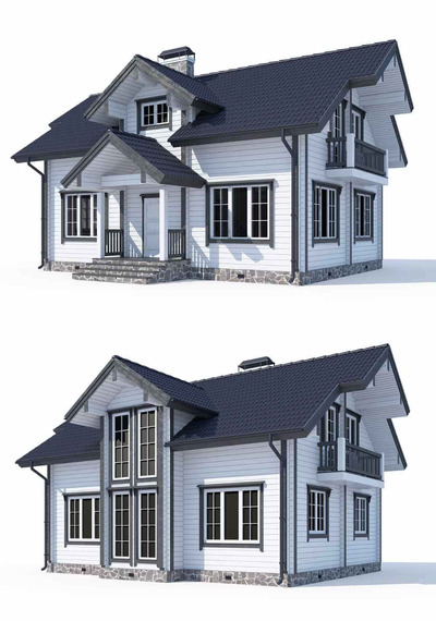双层房屋 住宅 建筑3D模型（FBX,MAX）