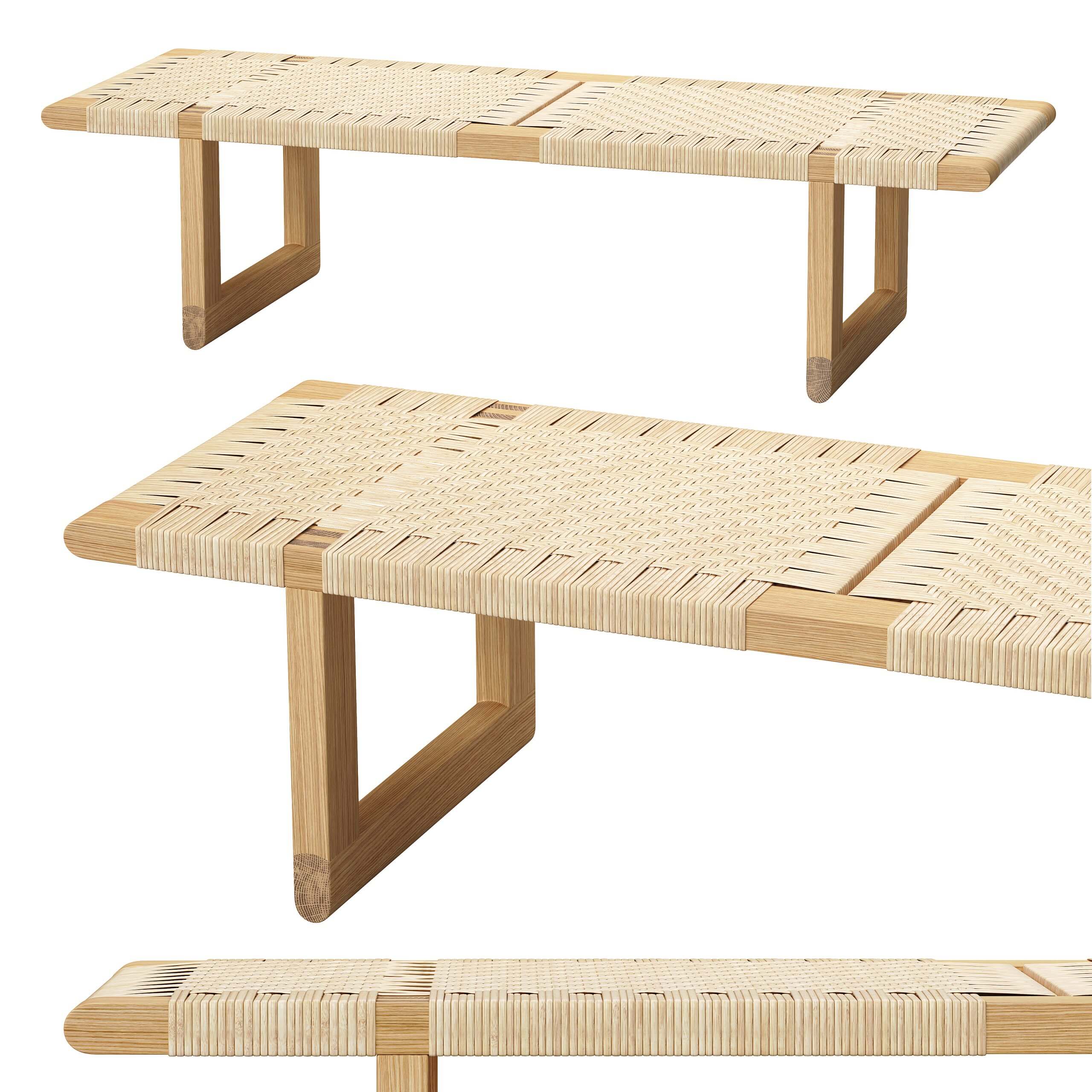 Borge Mogensen BM0488柳编咖啡桌 茶几3D模型（OBJ,MAX）