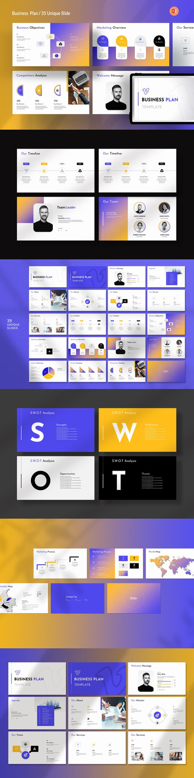 商业计划演示模板 PPT模板 (PPTX)