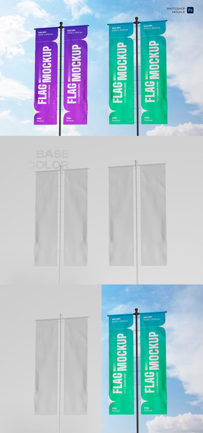 旗帜广告样机 (PSD)