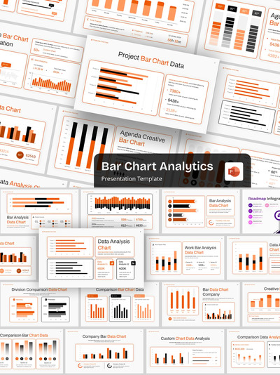 条形图分析PPT模板 (PPTX)