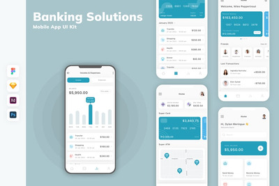 Banking Solutions Mobile App UI Kit