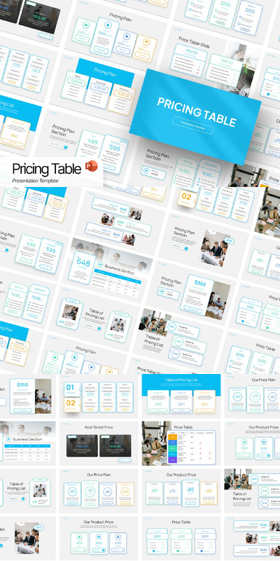 企业定价表演示PPT模板 (PPTX)