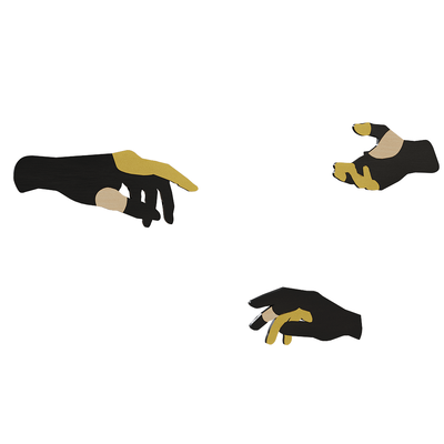 ibride Des Mains Habiles手造型挂钩三件套3D模型（OBJ,FBX,MAX）