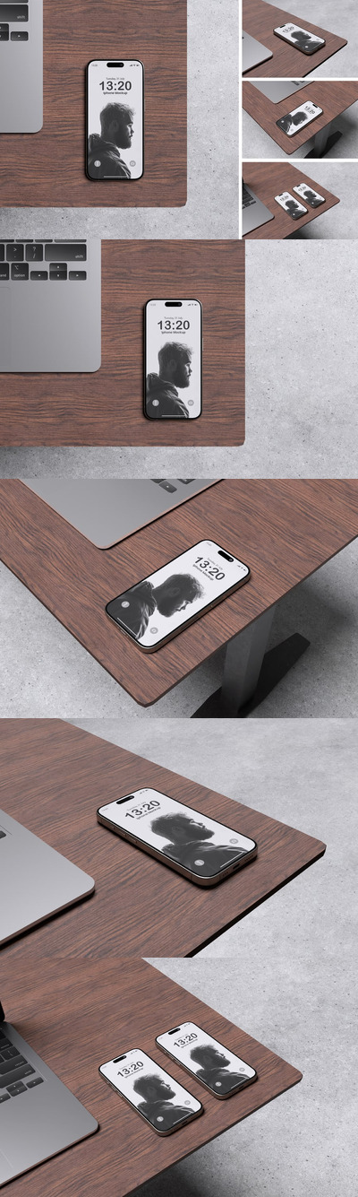 Iphone手机样机 (PSD,PDF)