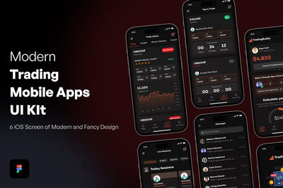 现代交易移动应用App UI Kit (FIG)