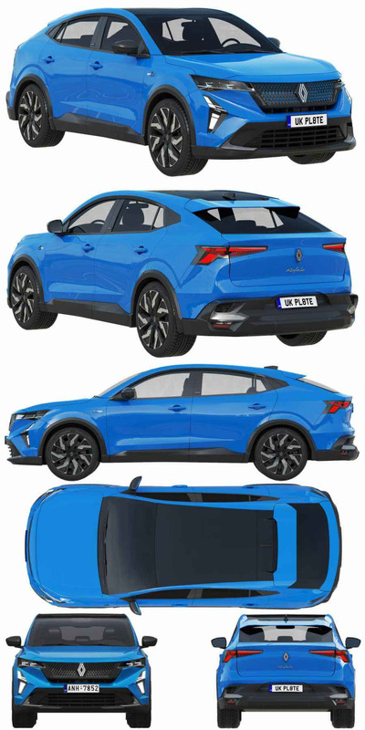 雷诺Renault Rafale汽车3D模型（OBJ,FBX,MAX）