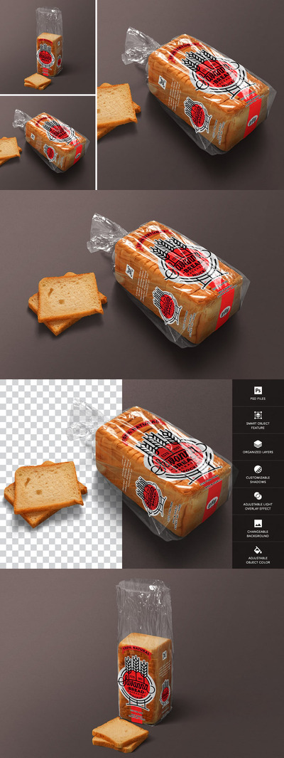 面包包装样机 (PSD)