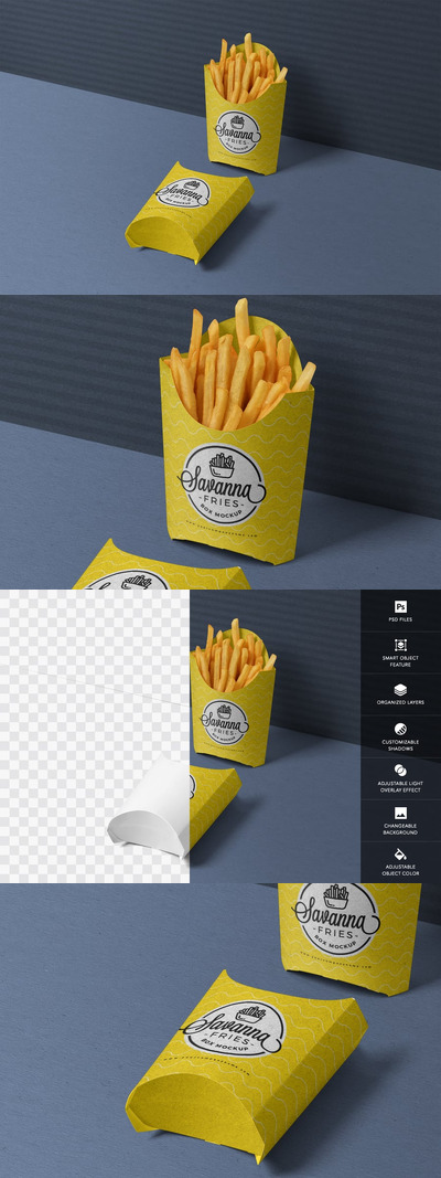 炸薯条包装样机 (PSD)