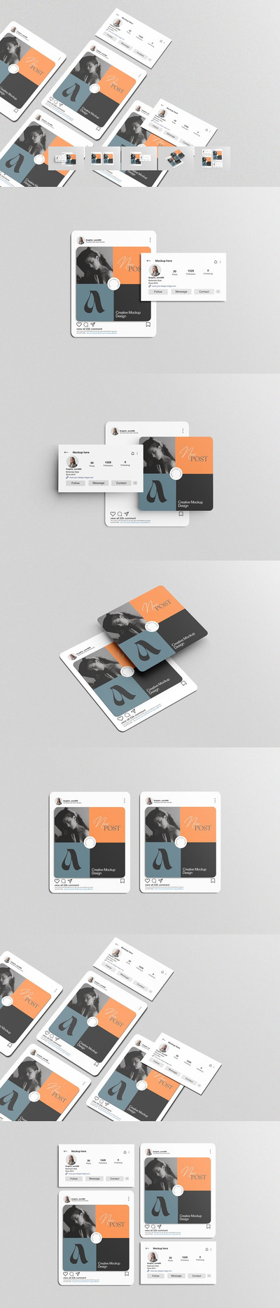 Instagram 帖子模型 v.1 (PSD,PDF)