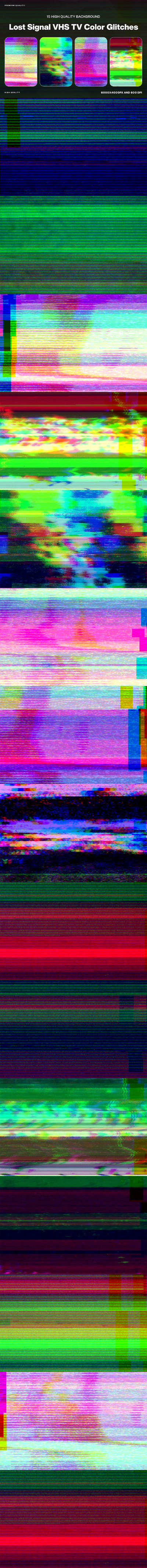 丢失信号 VHS 电视色彩故障 (JPG)