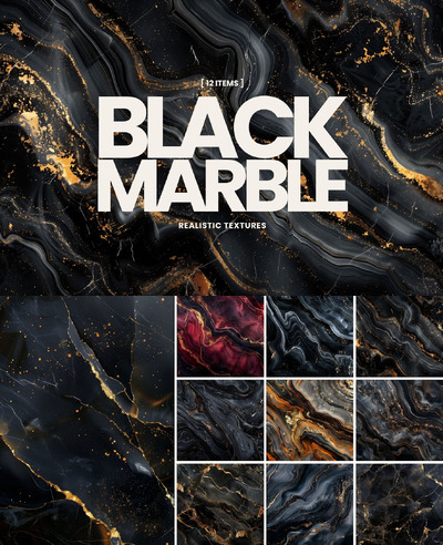 12 黑金大理石纹理 (JPG)