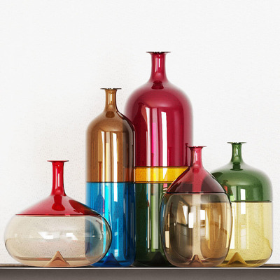 Tapio Wirkkala Bolle系列装饰玻璃瓶3D模型（OBJ,FBX,MAX）